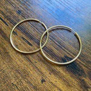 Mejuri Oversized Thin Hoops 14k Gold
